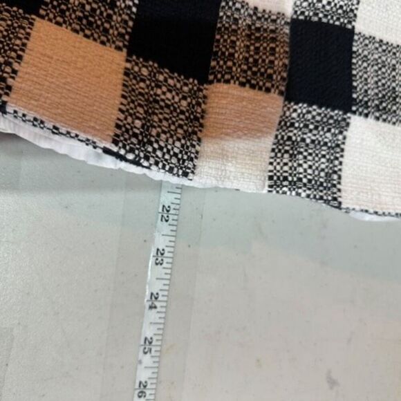 Talbots Women's Buffalo Check Textured Lined Full Zip Jacket Black White Size 4 - Picture 10 of 12